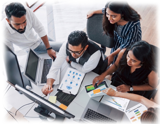 InterBiz consulting team collaborating on technology delivery